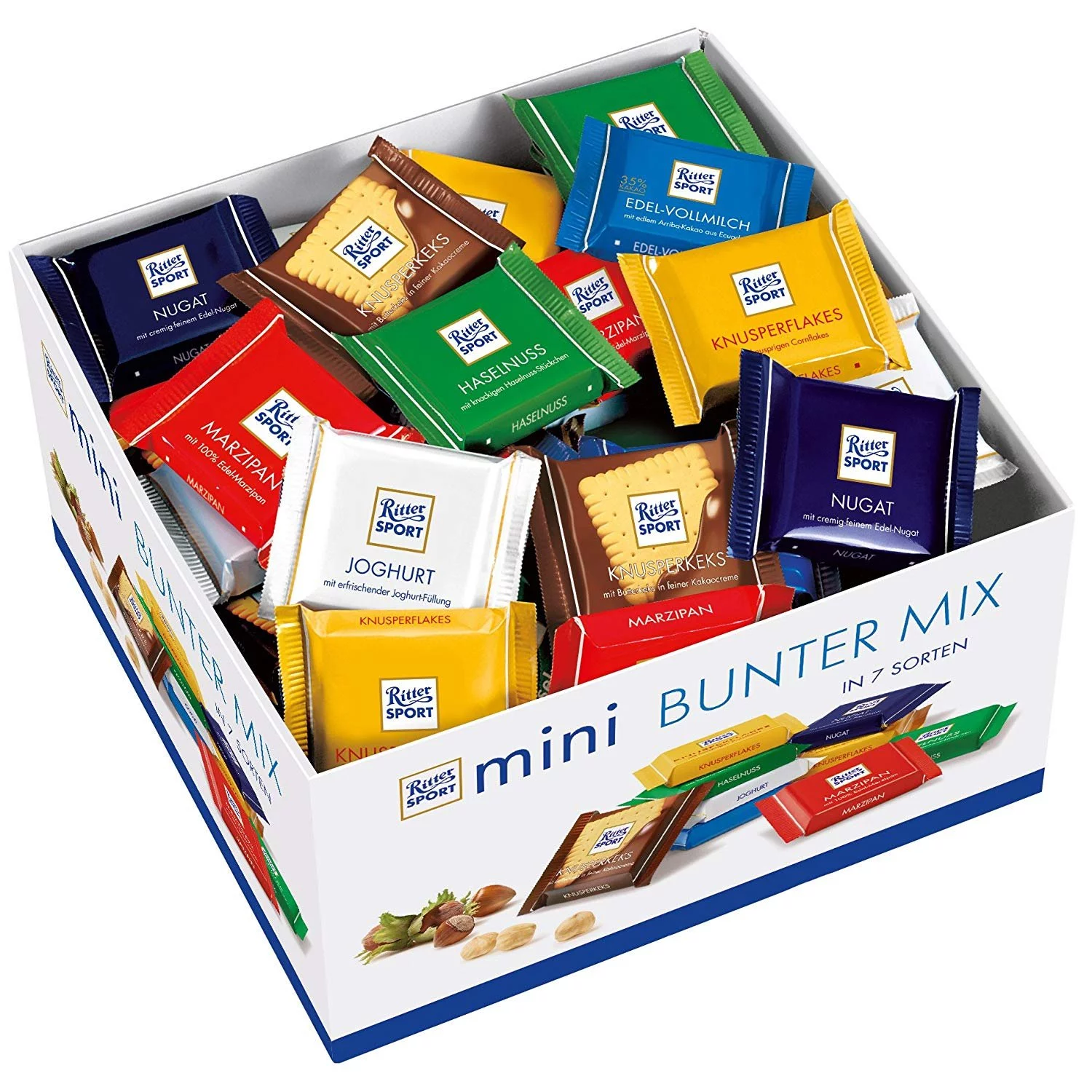 RITTER SPORT: Individual Mini Bars Display: 84 Count