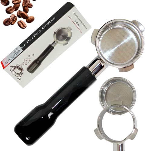 Espresso Portafilter 54mm Bottomless - Compatible with Breville Bambino, Duo-Temp, Infuser, Barista Express, Barista Touch, Barista Pro, Sage Barista Machine - Stainless Steel with Filter Basket