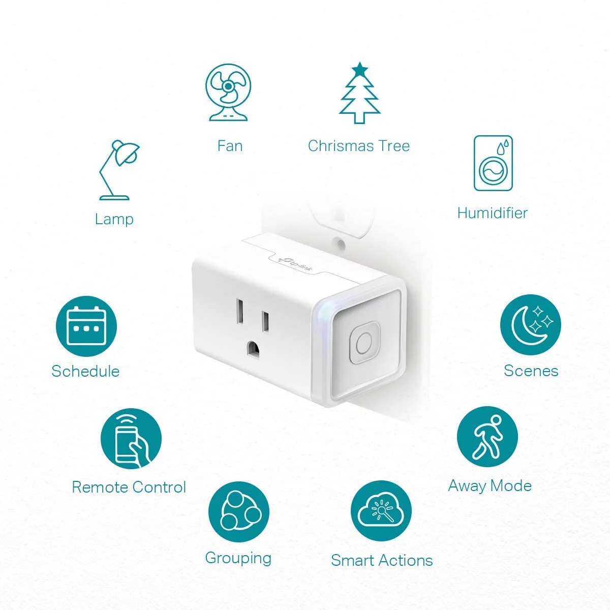 Kasa Smart Plug, Smart Home Wi-Fi Outlet Works with Alexa, Echo, Google Home  IFTTT, No Hub Required, Remote Control, 15 Amp, UL Certified, 4-Pack, White (HS103P4)