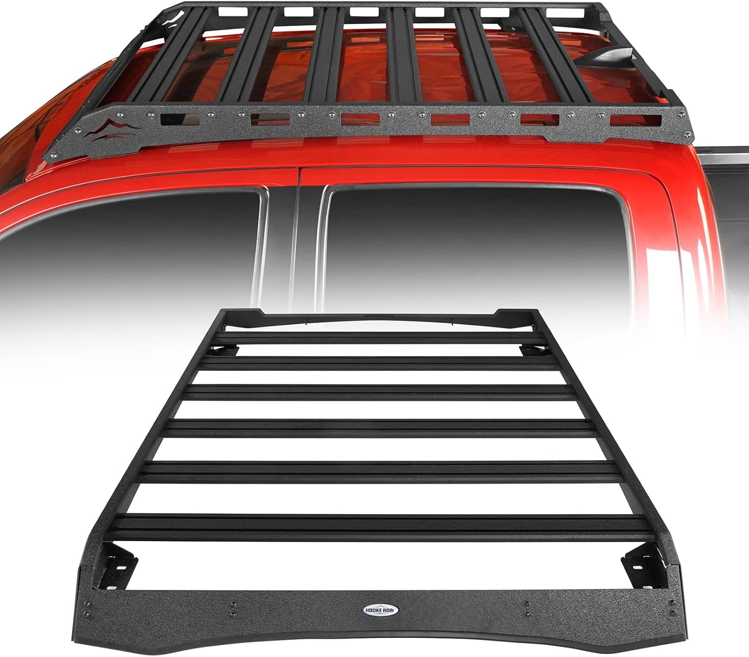 Hooke Road Tacoma Double Cab Roof Rack Top Basket Luggage Storage Cargo Carriers for 2005-2023 Toyota Tacoma 2nd 3rd Gen Pickup (Double Cab Only)