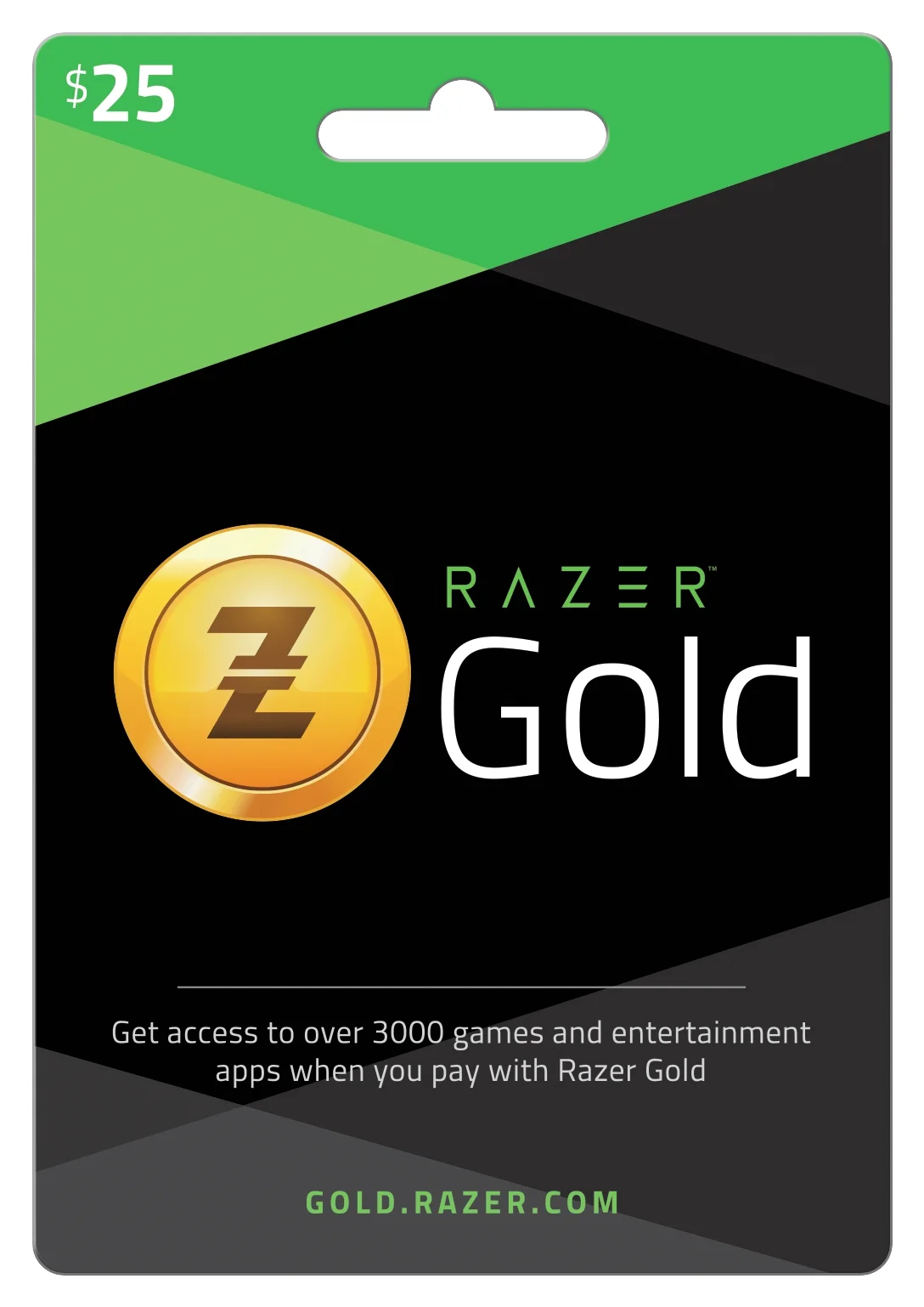 Razer Gold 25 Gift Card [Physical Card]