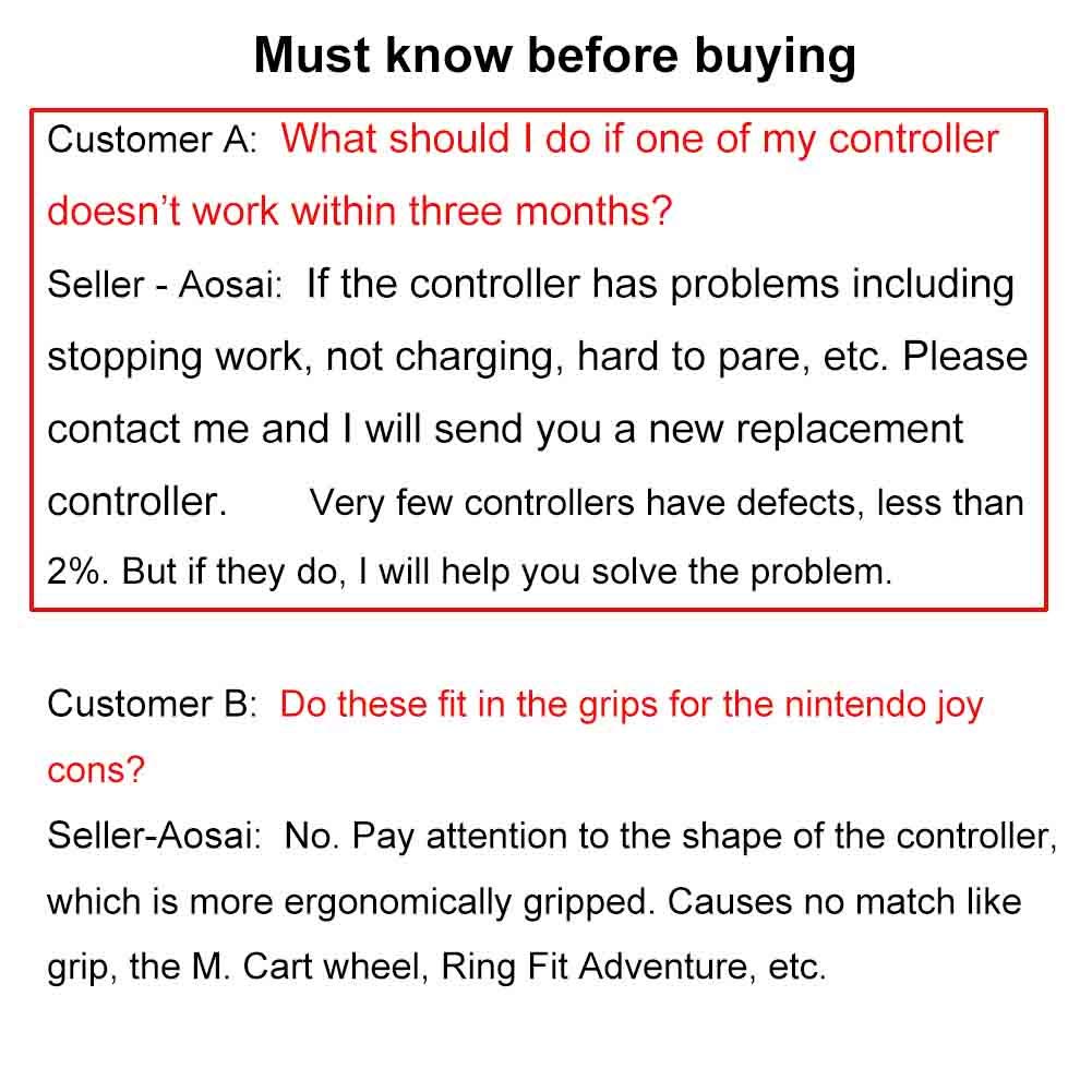 Aosai for NS Switch Joy Pad Controllers - Left and Right Controllers Compatible for Nintendo Switch Console as a Joy Con Controller Replacement (Light Gray)