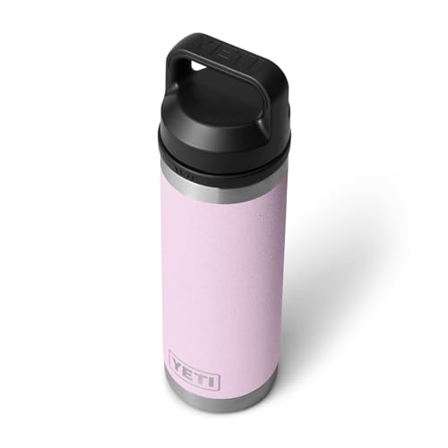 YETI Rambler 18 oz Bottle, Vacuum Insulated, Stainless Steel with Chug Cap, Sandstone Pink