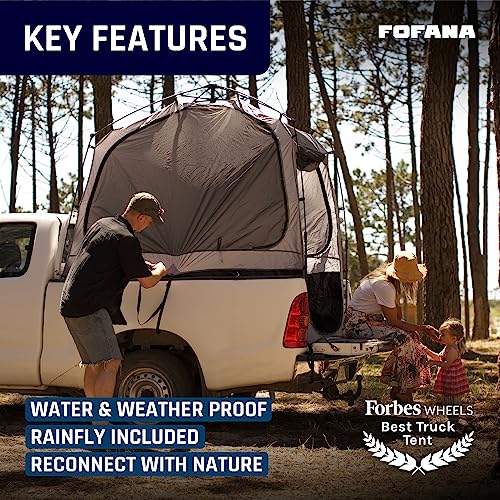 Truck Bed Tent Quick & Easy Automatic Setup - Pickup Truck Tent for Mid & Full Size| Camper Shell - Pickup Truck Accessories - Truck Bed Accessories - Truck Camping - Pickup Tent - Fofana