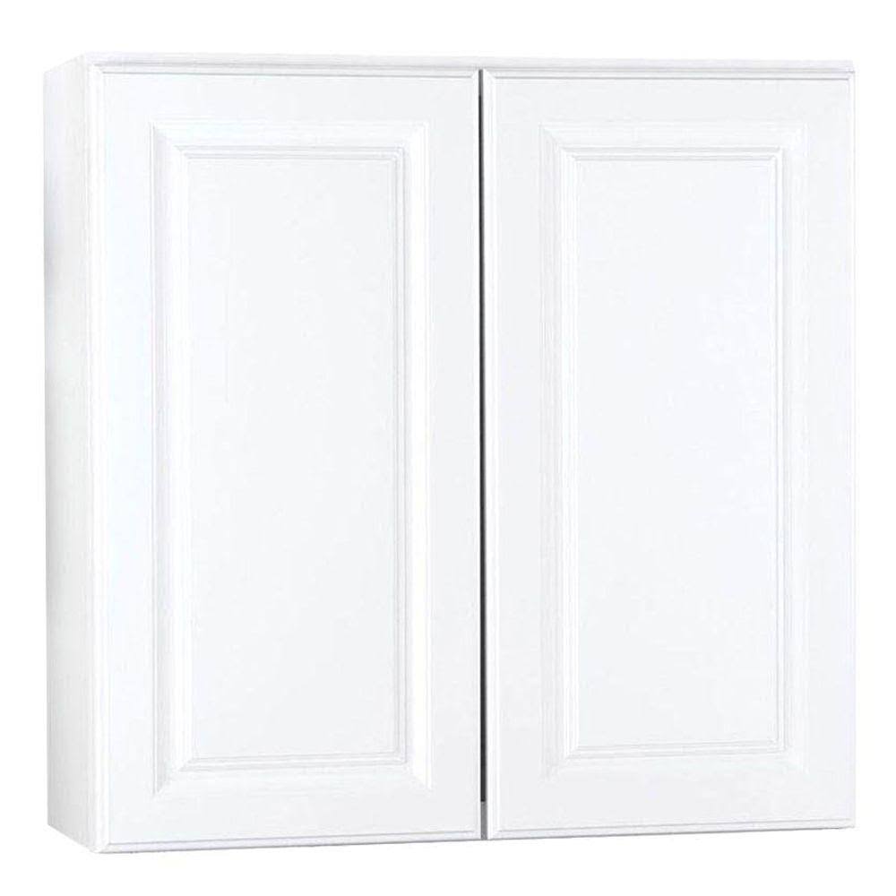 Hampton Bay 30x30x12 in. Hampton Wall Cabinet in Satin White