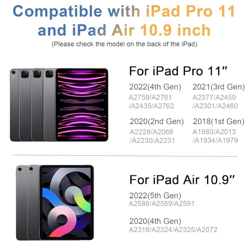 iPad Keyboard Case for iPad Air 13 Inch (M2) 2024, Magic Keyboard for iPad Pro 12.9 Inch (6th, 5th, 4th, 3rd Gen), Case with Keyboard for iPad with Multi-Touch Trackpad，Backlit Keys, Lightweight