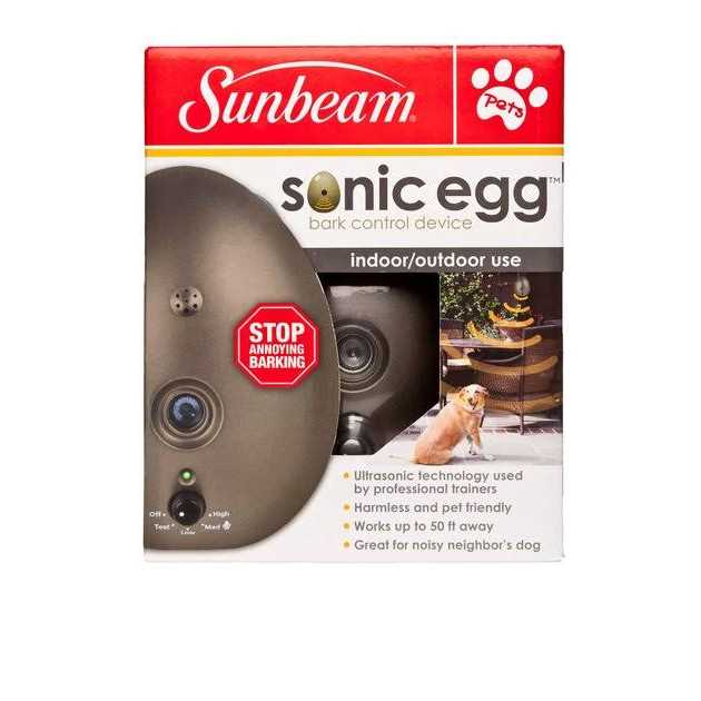 Sunbeam Sonic Egg Ultrasonic Bark Control Device - Pet Supplies online store