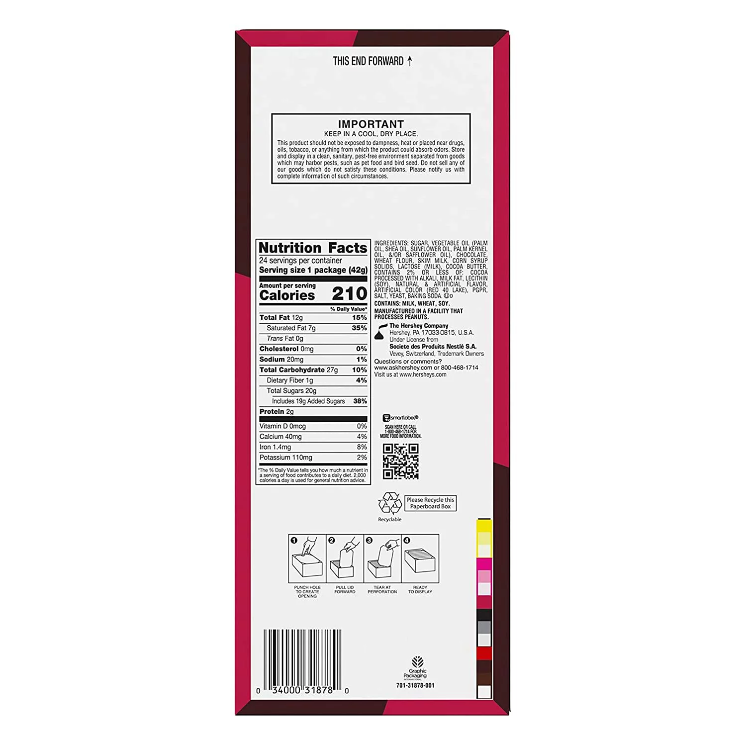 Kit Kat Duos Dark Chocolate & Strawberry Creme Wafer Candy, 1.5 Ounce (24 Count)