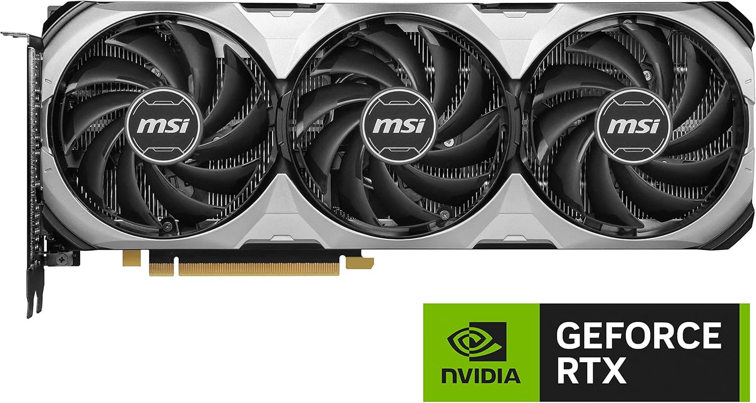 MSI Gaming GeForce RTX 4060 Ti 8GB GDRR6 Extreme Clock: 2580 MHz 128-Bit HDMI/DP Nvlink TORX Fan 4.0 Ada Lovelace Architecture Graphics Card (RTX 4060 Ti Ventus 3X 8G OC)