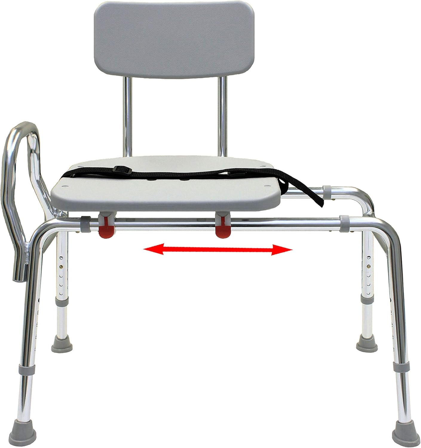 ComfortSlide Bathtub Transfer Bench and Sliding Shower Chair (70211). Multiple Safety Features, Tool-Less Asse Multiple Safety Features, Tool-Less Assembly, Height Adjustable and High Weight Capacity.