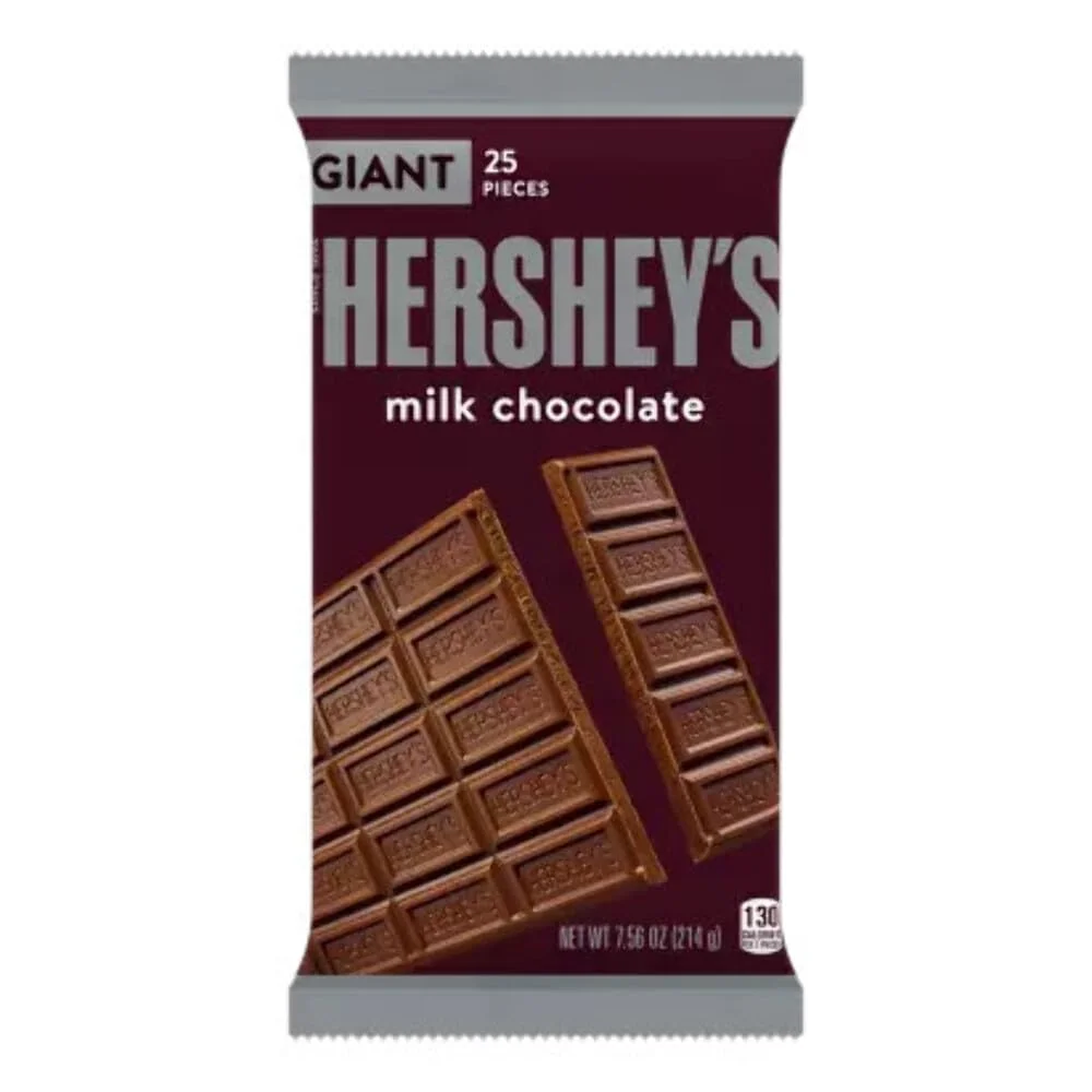 HERSHEY'S Milk Chocolate Giant Bar (Pack of 6)