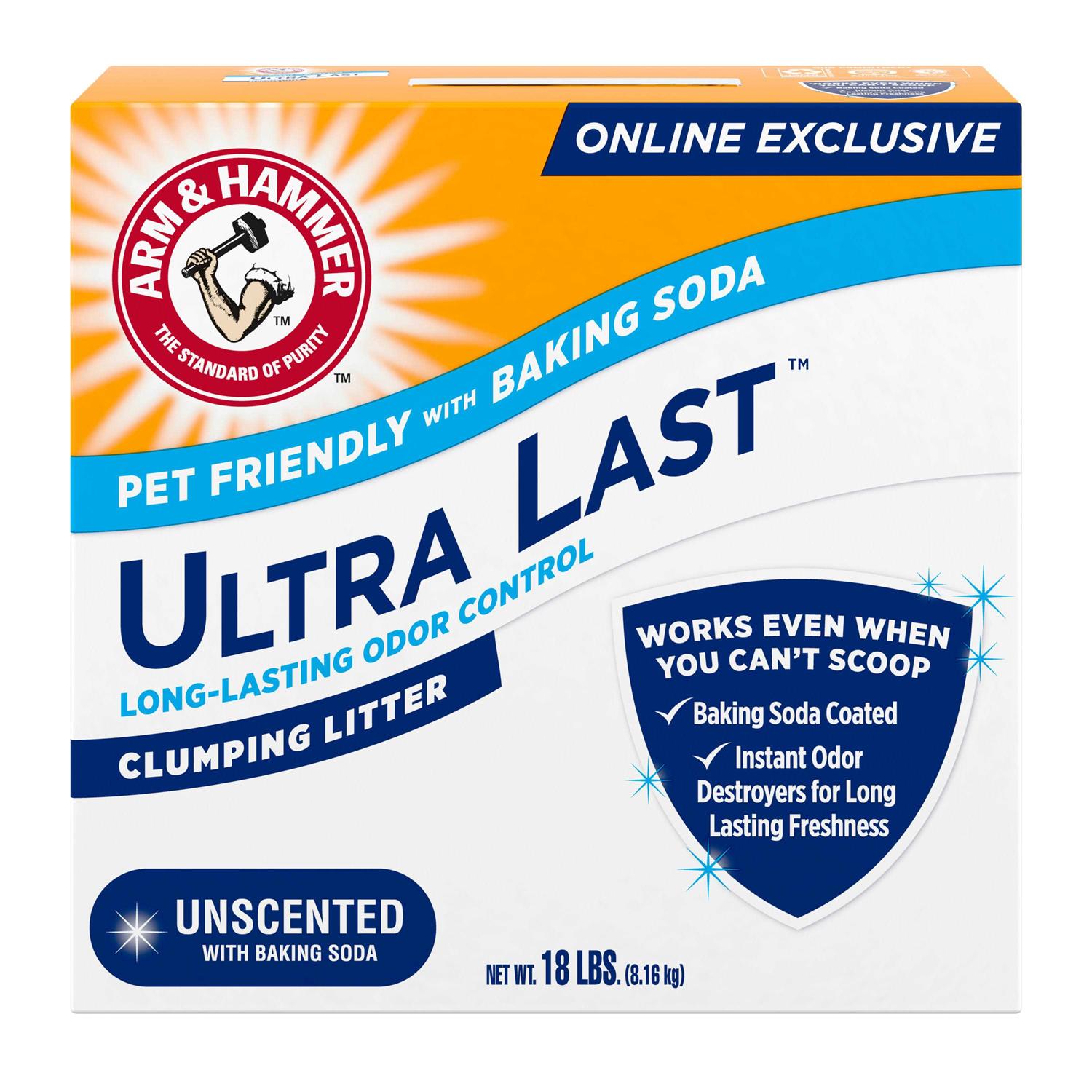 Arm & Hammer Arm Hammer Ultra Last Unscented Clumping Cat Litter - Pet Supplies online store