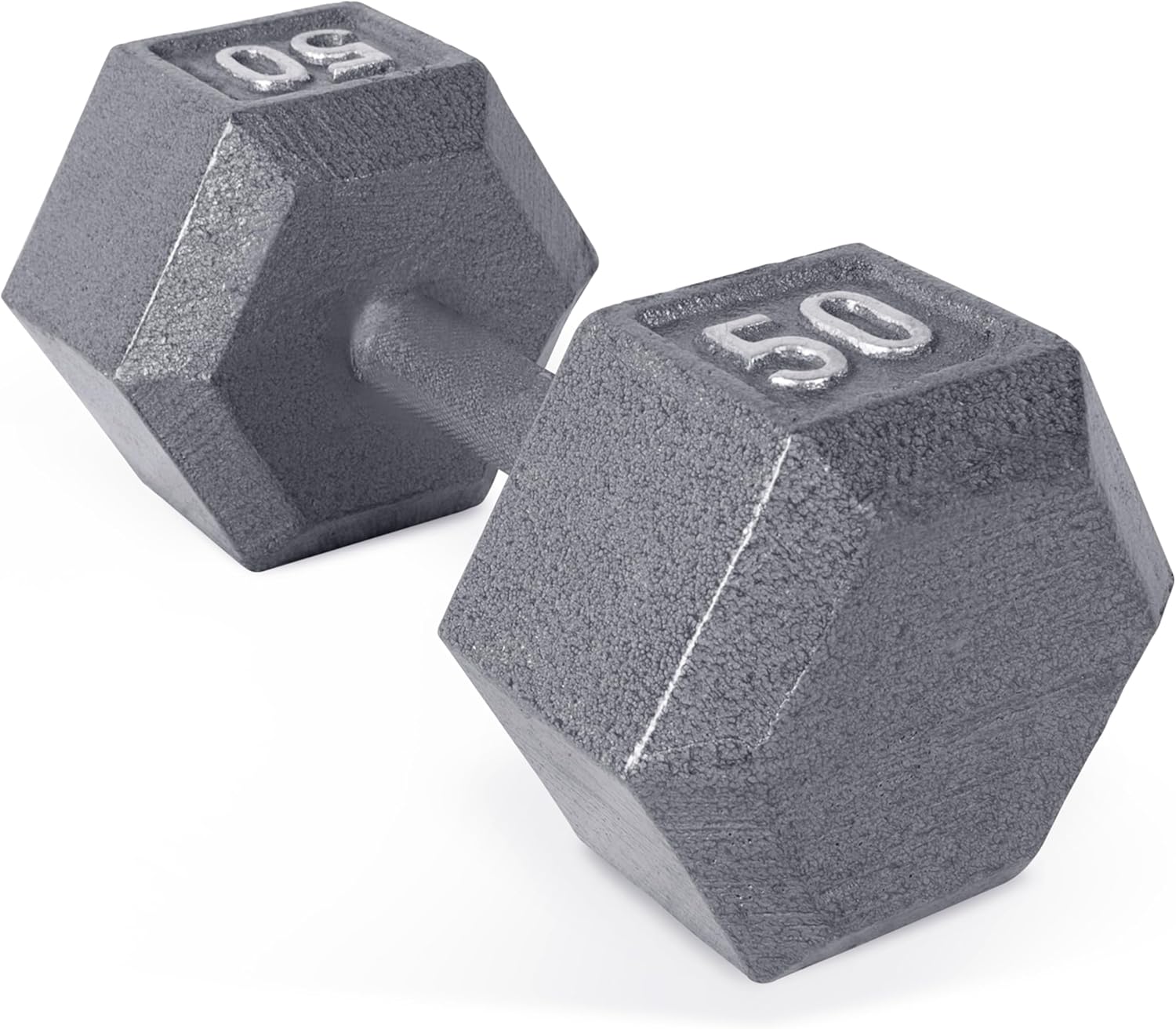 CAP Barbell Cast Iron Hex Dumbbell, Single, 50 lb