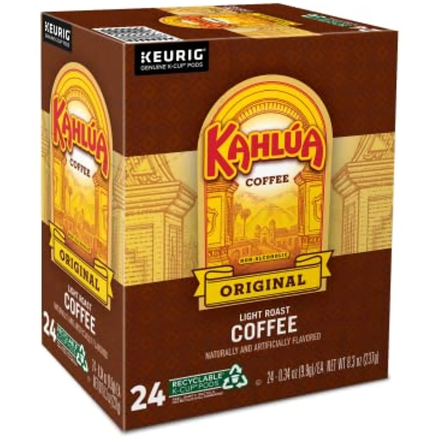 Kahlua Original, Single-Serve Keurig K-Cup Pod, Light Roast Coffee, 24 Count (Pack Of 4)