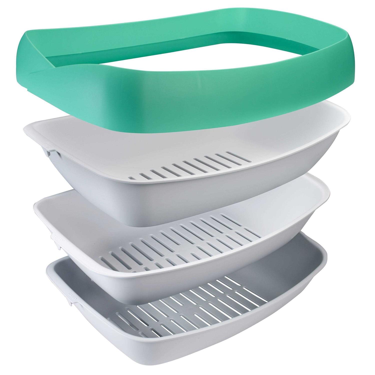Luuup Litter Box 3 Sifting Tray Cat Litter Box Easy to Clean with Non-Stick Coating - Pet Supplies online store