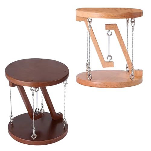 Tensegrity Sculpture, 4.7x5.1in Wooden Novel Tensegrity Table,Tensegrity Structure, Decorative Tensegrity Model for Home Livingroom (Nut-Brown)