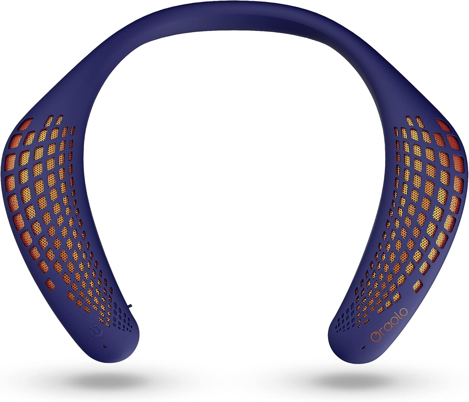 Neckband Bluetooth Speakers, Oraolo Wireless Wearable Speaker True 3D Stereo Sound, Portable Personal Body Speaker 24H Playtime, Waterproof Neck Speaker Built-in Mic SD Card, Comfortable Design, Black