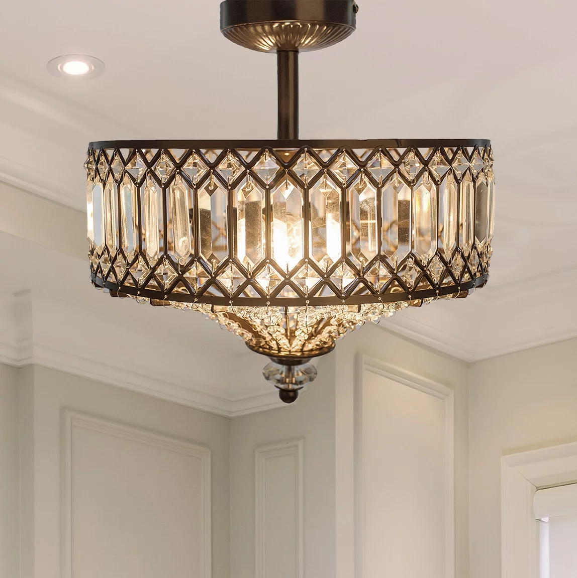 River of Goods Bejeweled 2-Light Semi-Flush Mount Ceiling Light