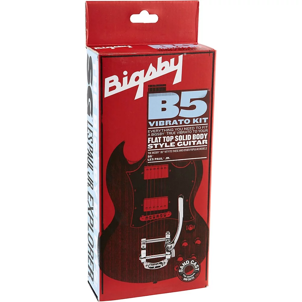 Bigsby B5 Vibrato Kit - Flat Top Solid-Body Guitars Chrome