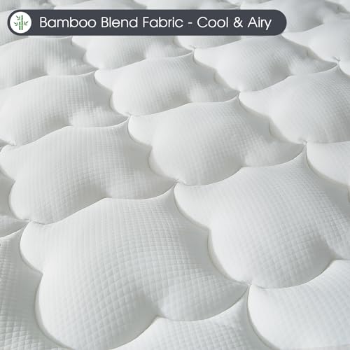 Powdion Pillow Top Mattress Topper Queen, Soft Plush Cooling Down Alternative Mattress Topper Queen for Back Pain,Thick Mattress Pad Bed Topper with 8-21