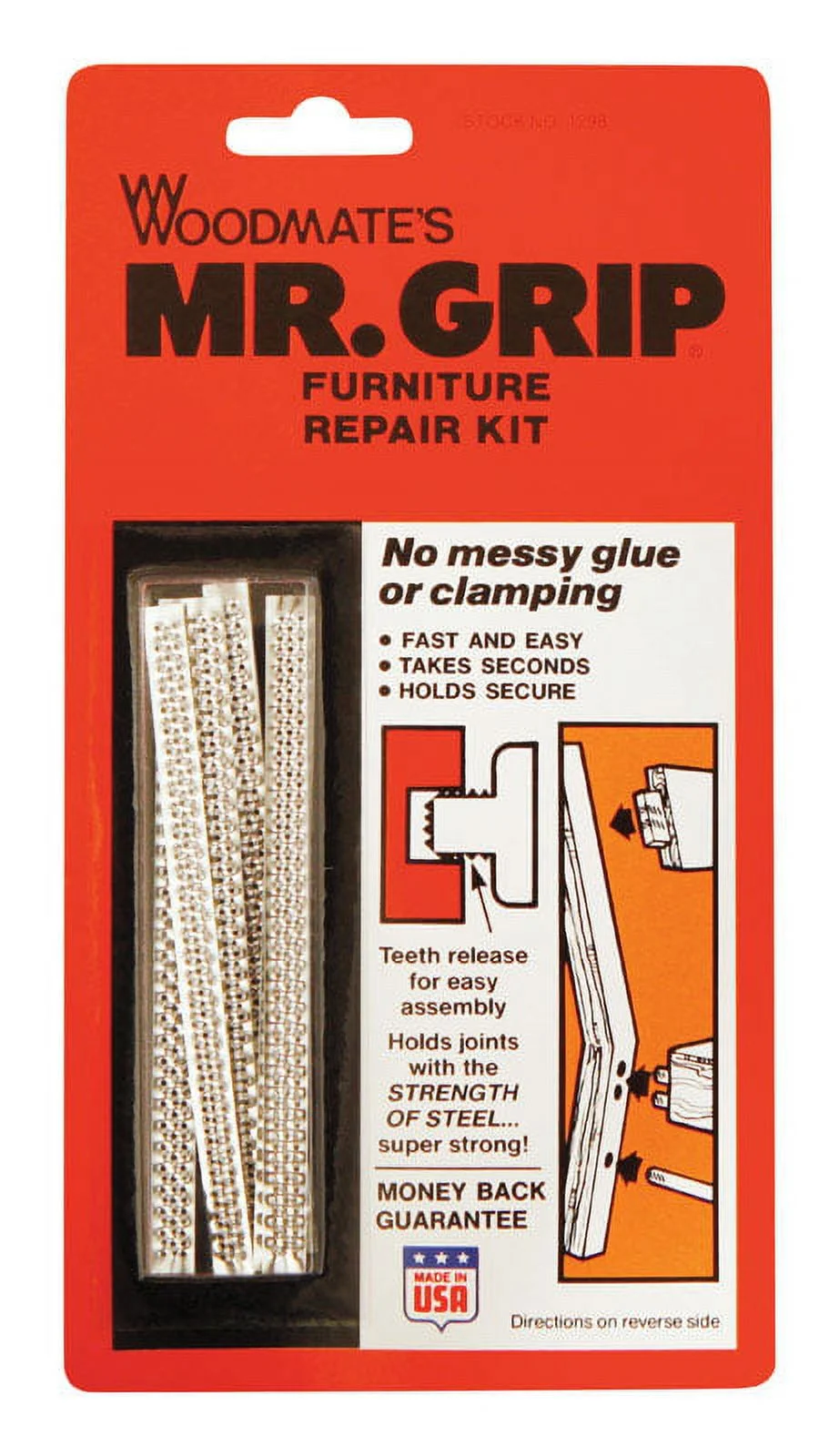 1 Pc, Woodmate Mr. Grip 1/2 In. D X 4 In. L Steel Screw Hole Repair Kit 1 Pk