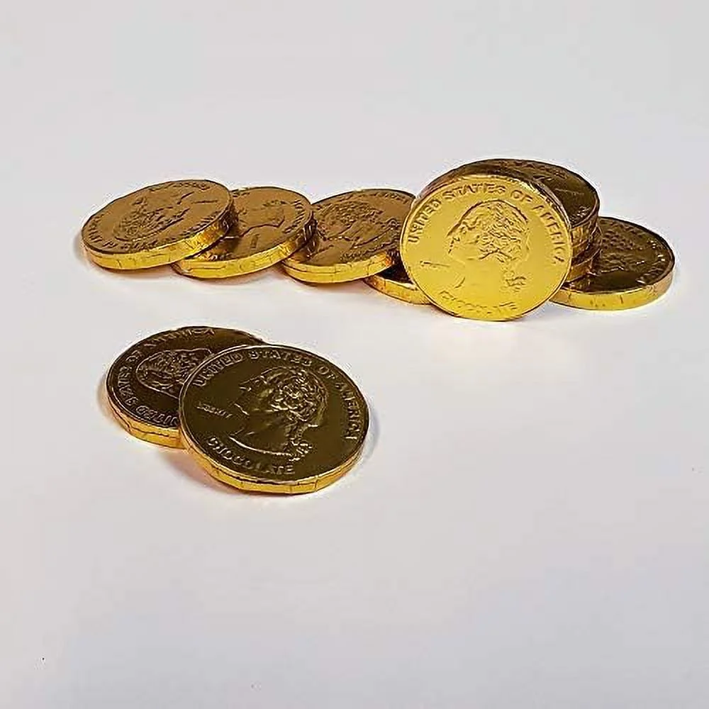 Large Milk Chocolate Coins - 12 nce (3/4 LB) (Approximately 45 Pieces)