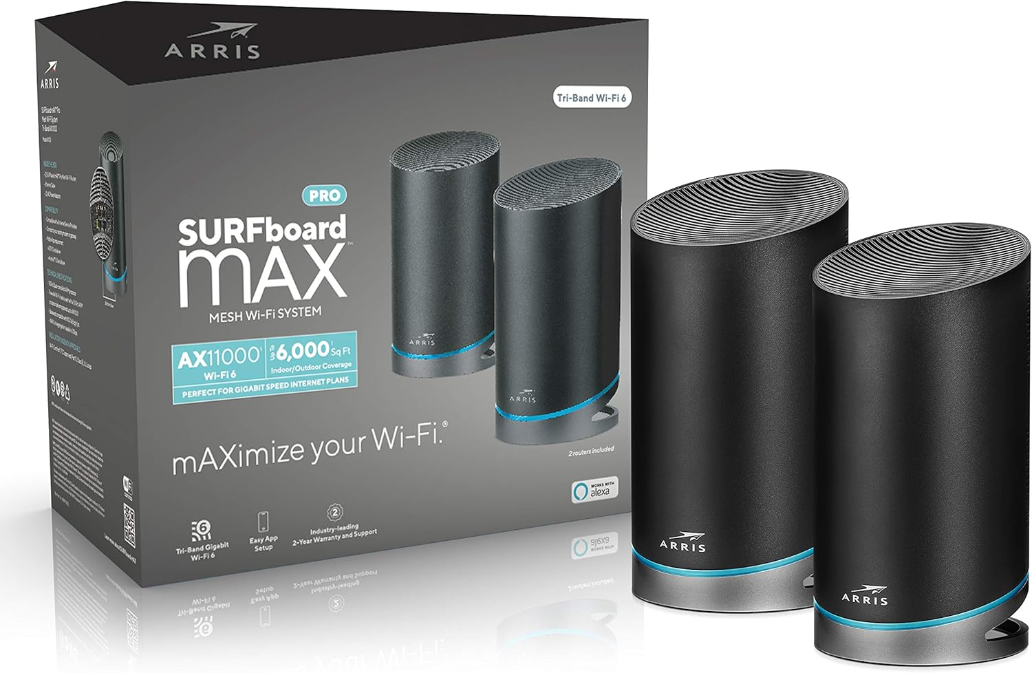 ARRIS SURFboard mAX Pro Mesh AX11000 Wi-Fi 6 AX Router (W31)