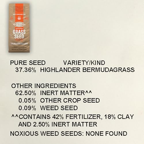 O.M. Scott and Sons Tall Fescue Blend Grass Seed, Fertilizer and Soil Improver, Naturally Crowds Out Weeds, Covers Up to 2,000 sq. ft., 8 lbs.