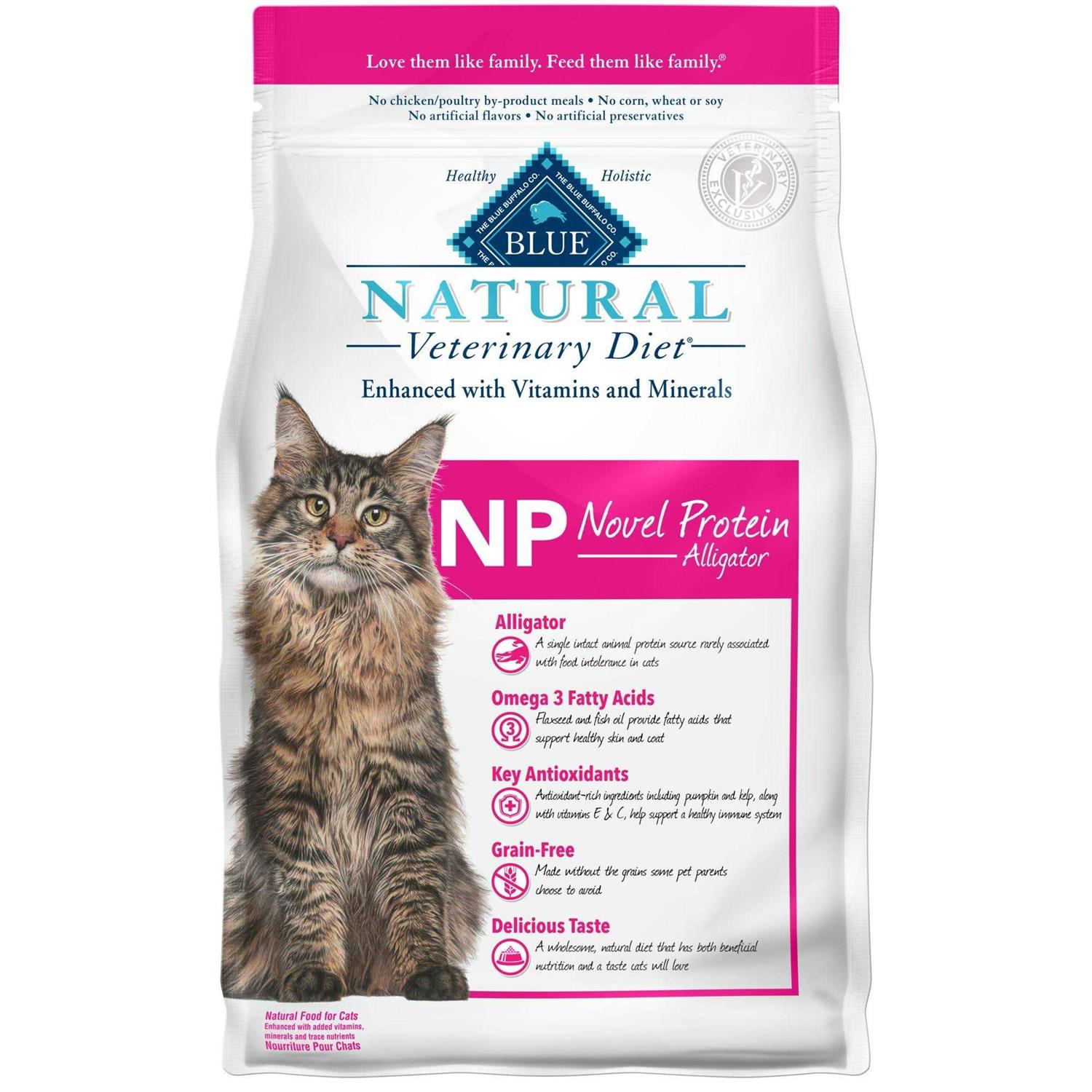 Blue Buffalo Natural Veterinary Diet NP Novel Protein-Alligator Dry Cat Food - Pet Supplies online store