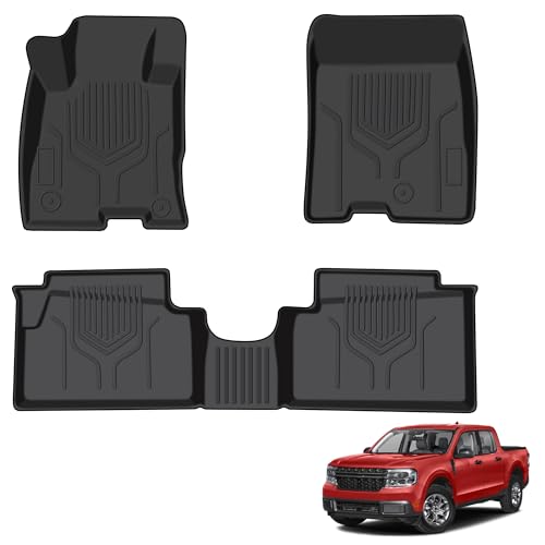 Floor Mats for 2022 2023 2024 Ford Maverick Hybrid Accessories, All-Weather TPE Carpets Liner Custom Fit for Maverick Hybrid Model(NOT fit for Gasoline)
