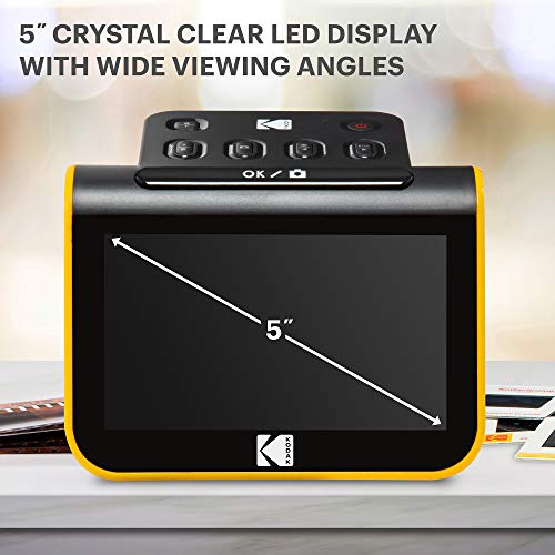 KODAK Slide N SCAN Film & Slide Scanner Digitizer with 5&rdquo; LCD Screen, Quickly Convert Negatives & Slides to Digital 22MP JPEG Photos, Compatible with 135, 126 and 110 Film & Slides