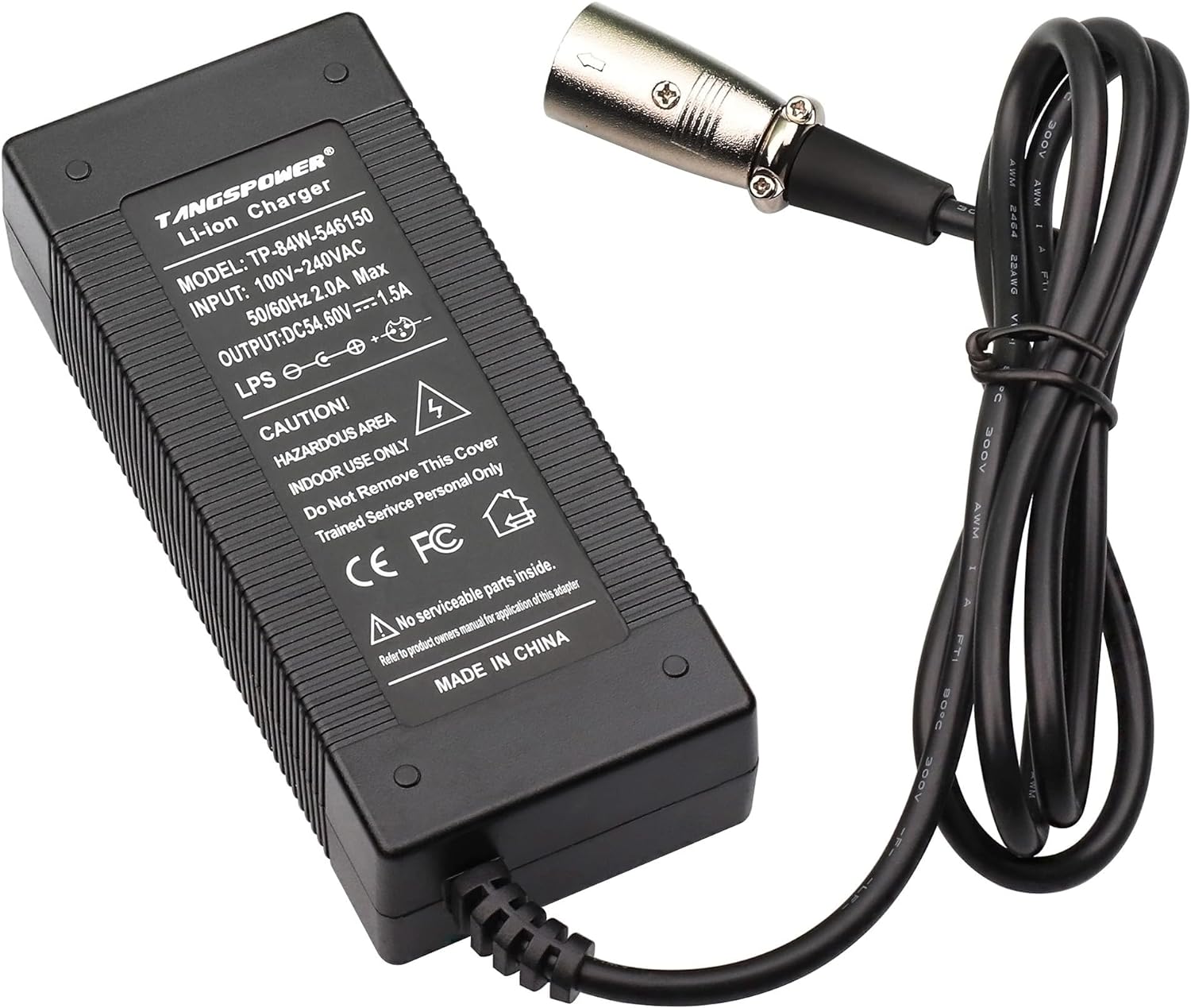 48V Charger Output 54.6V 1.5A Electric Bike Charger 3-pin XLR Male Plug for 48v ebike y Charger 13S Lithium