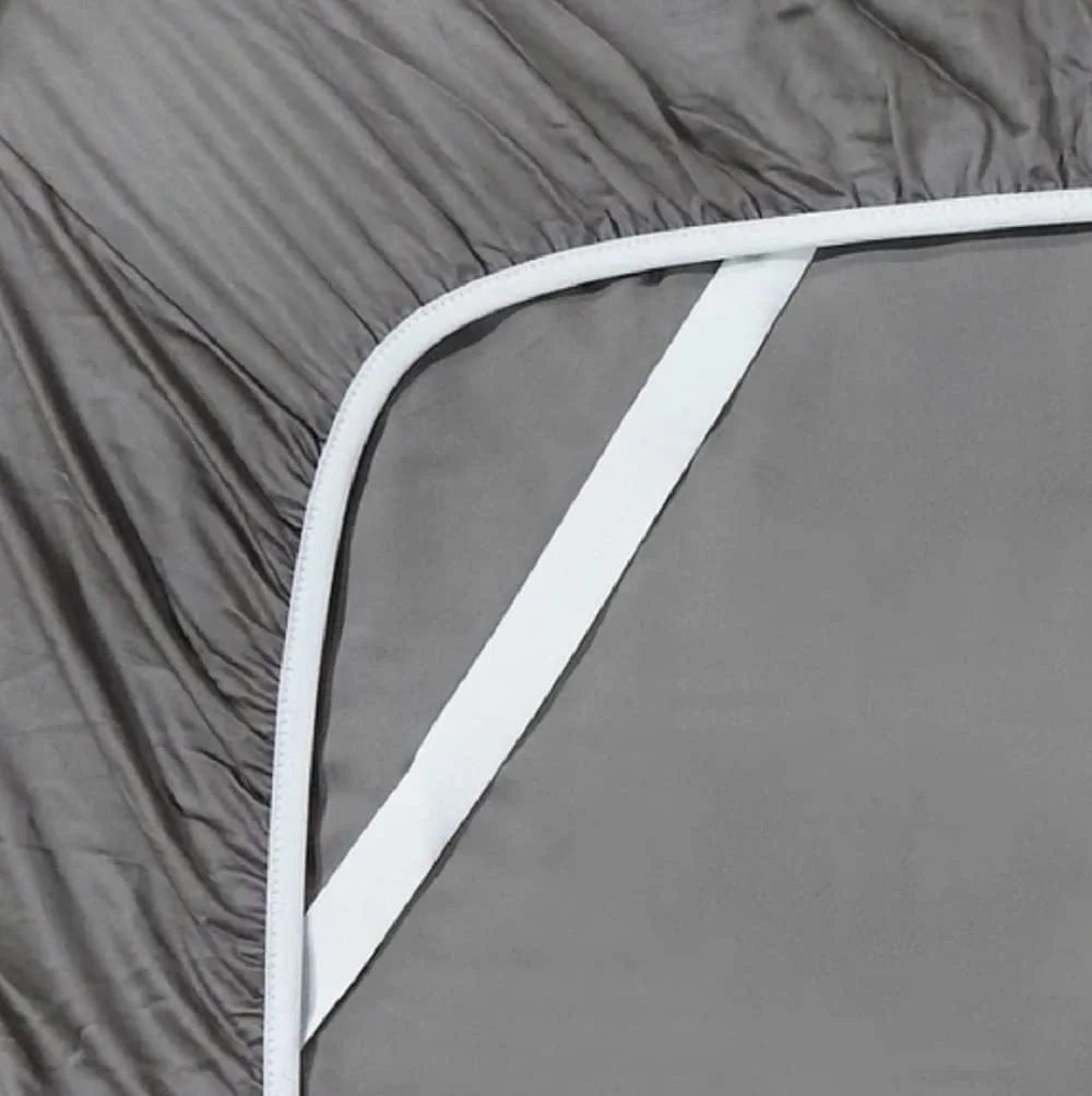 Viscose from Bamboo-Cotton Blended Fitted Sheet Only (Full, Solid Grey) Silky Soft 16-Inch Deep Pocket Bottom Sheet