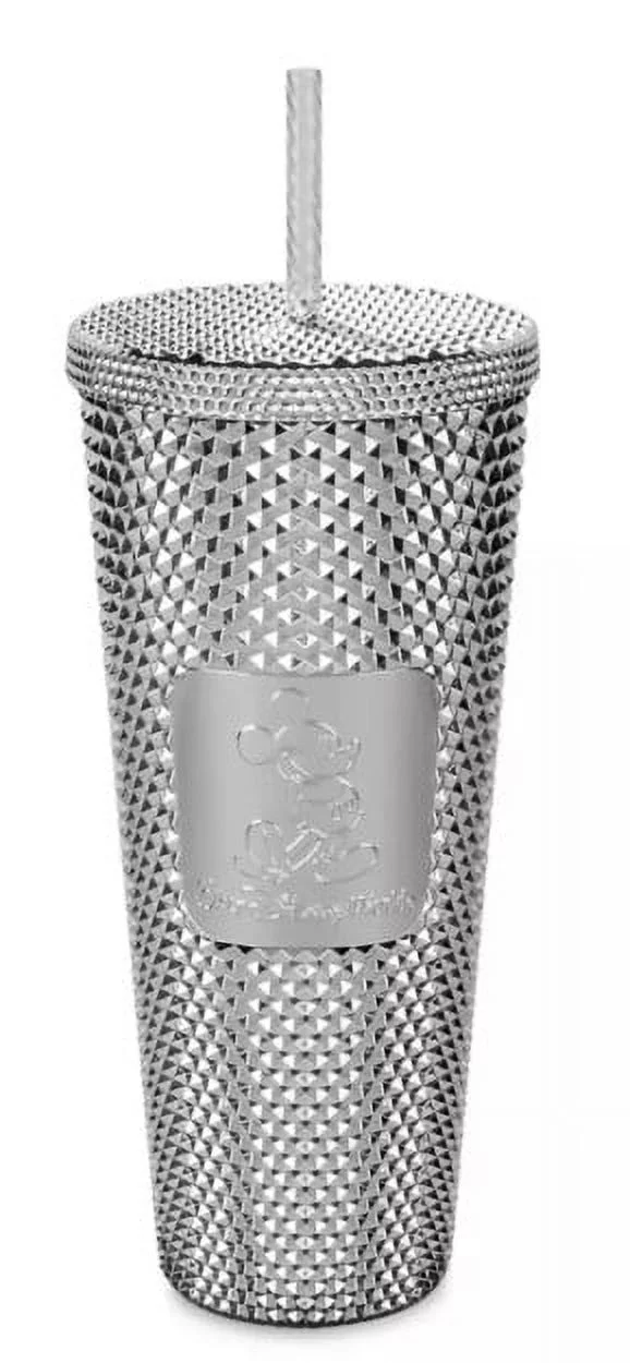 Disney Mickey Mouse Disney100 Studded Platinum Starbucks Tumbler with Straw