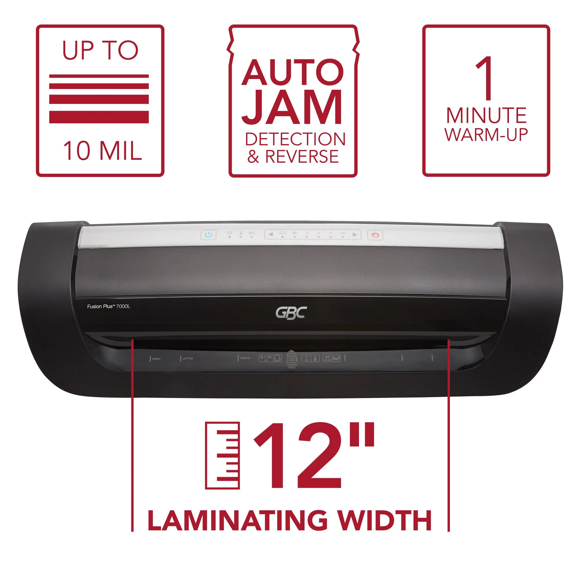 GBC Fusion 7000L 12 Laminator 1 Min Warm-Up 3-10 Mil Includes 50 EZUse