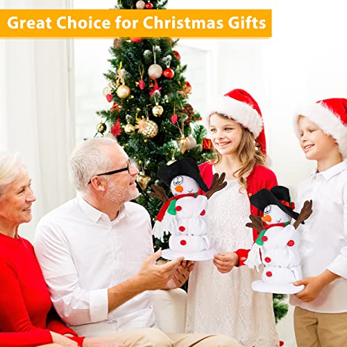 SdeNow Twerking Christmas Snowman Santa Singing Dancing Snowman Santa Claus Animated Plush Toys,6 English Christmas Songs
