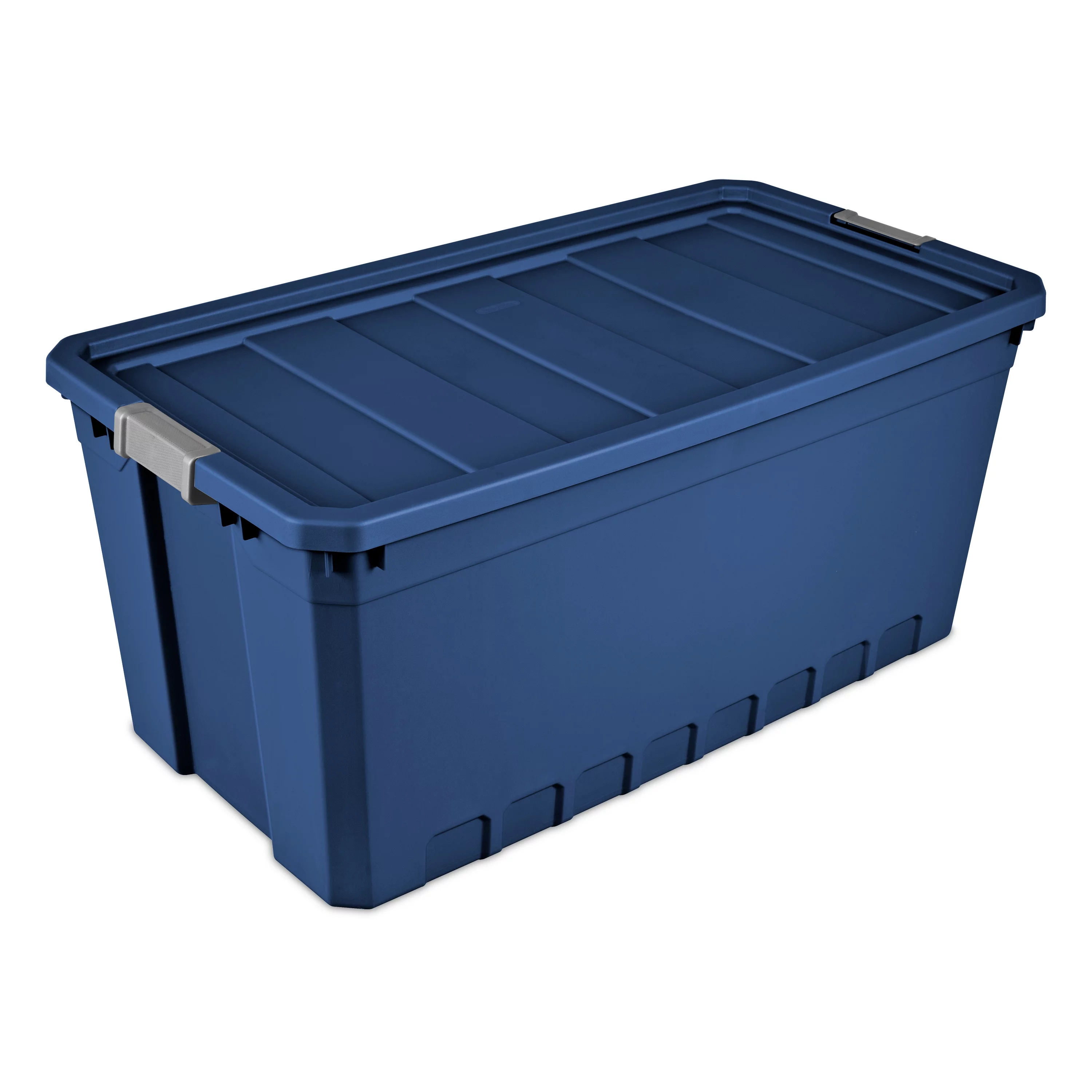 Sterilite 50 Gallon Plastic Stacker Tote, Stadium Blue, Adult