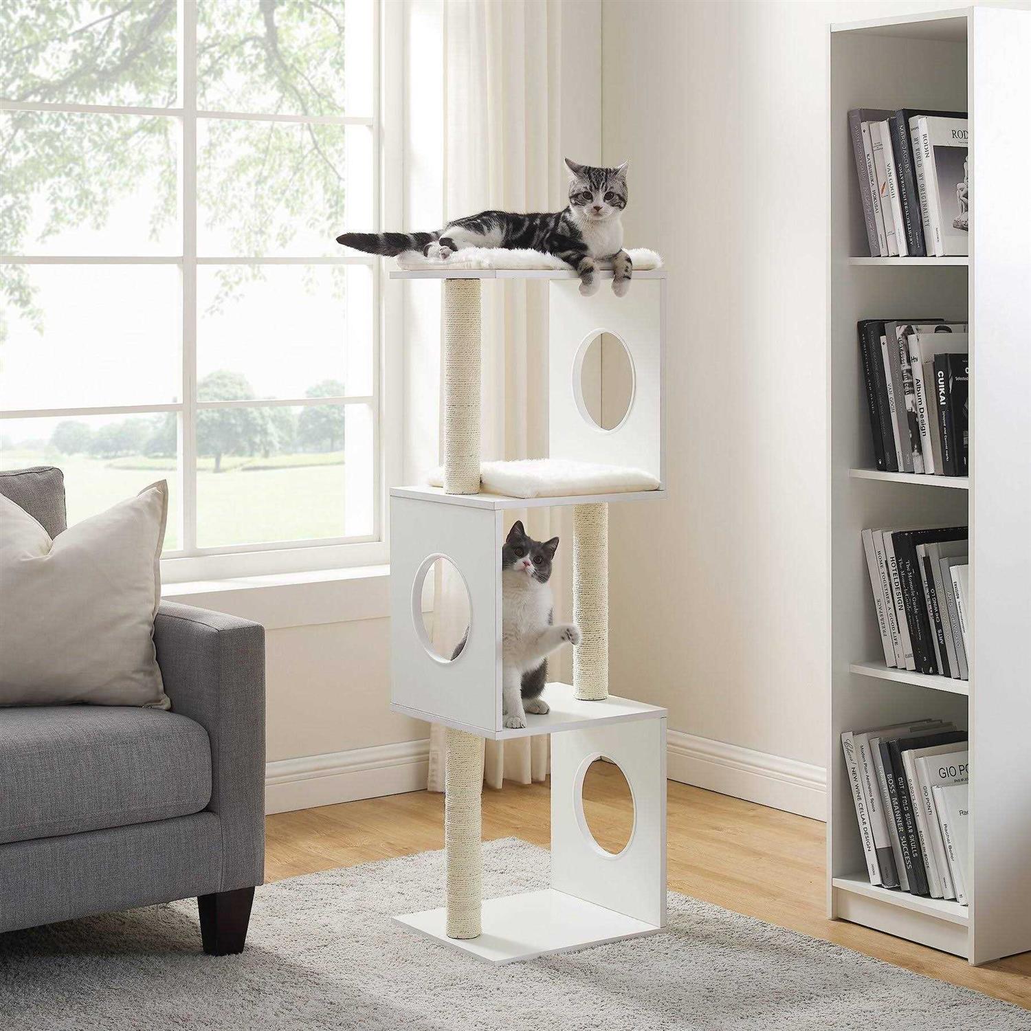 Sam's Pets Sheree 50 White Cat Tree - Pet Supplies online store