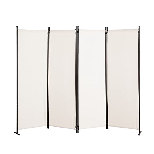 6 Panel Room Divider, Folding Privacy Screen Wall Divider for Room Separation, Freestanding Room Partitions for Home Office Dorm Decor,Black