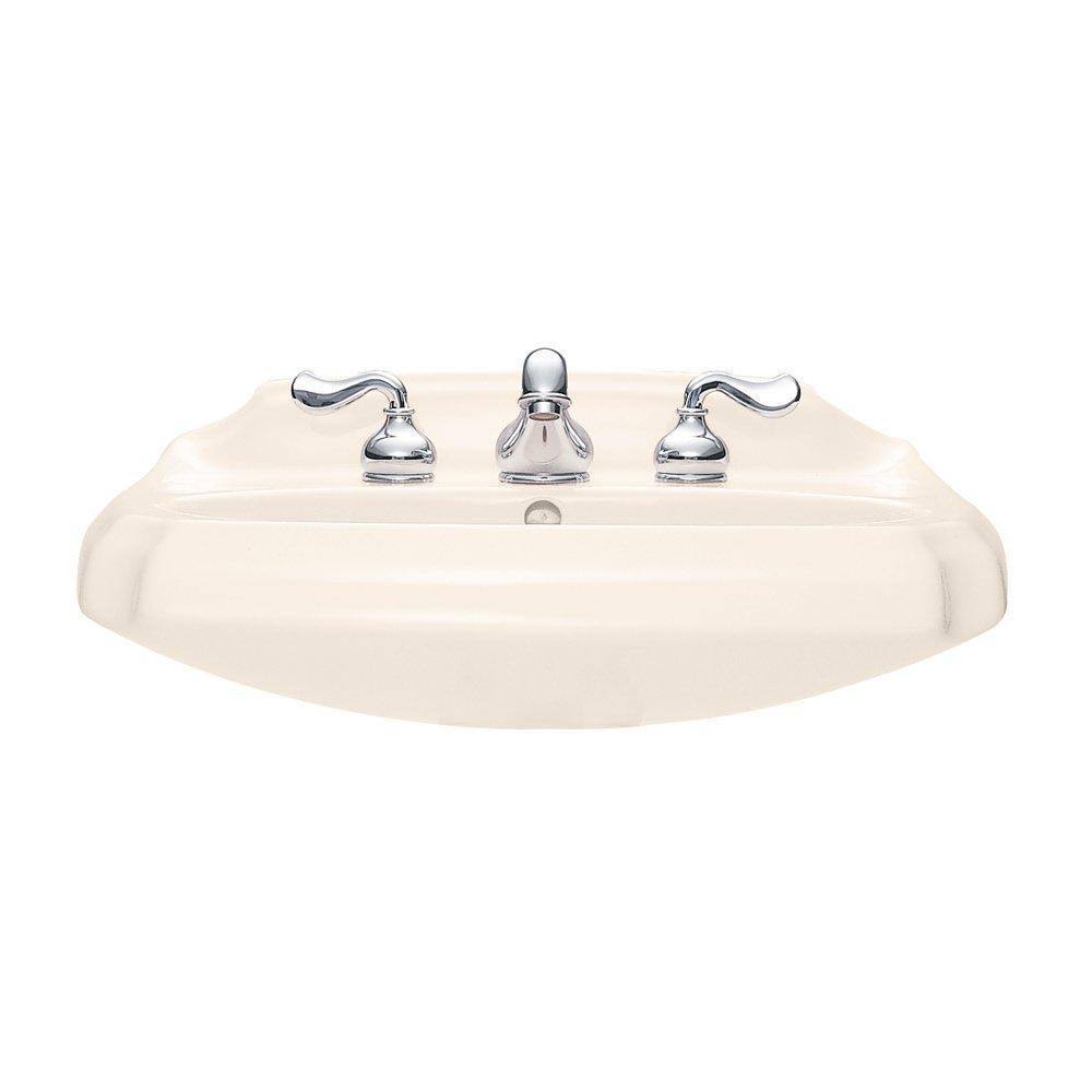 American Standard 0228018.222 Antiquity Pedestal Sink with 8x22 Faucet Spacing, Linen