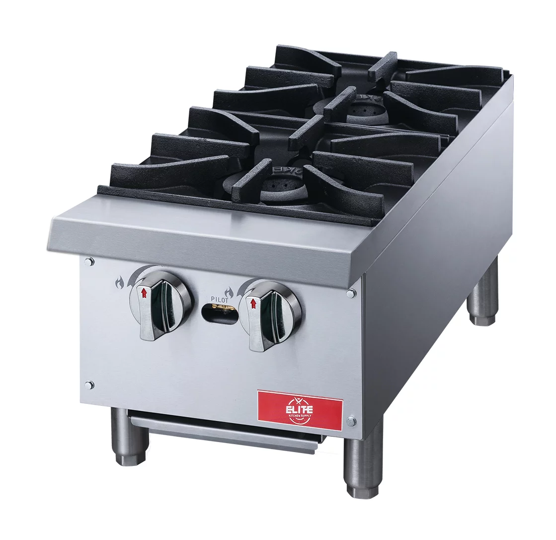12 in. Two Burner Commercial Hot Plate/ Countertop Range 56000 BTU