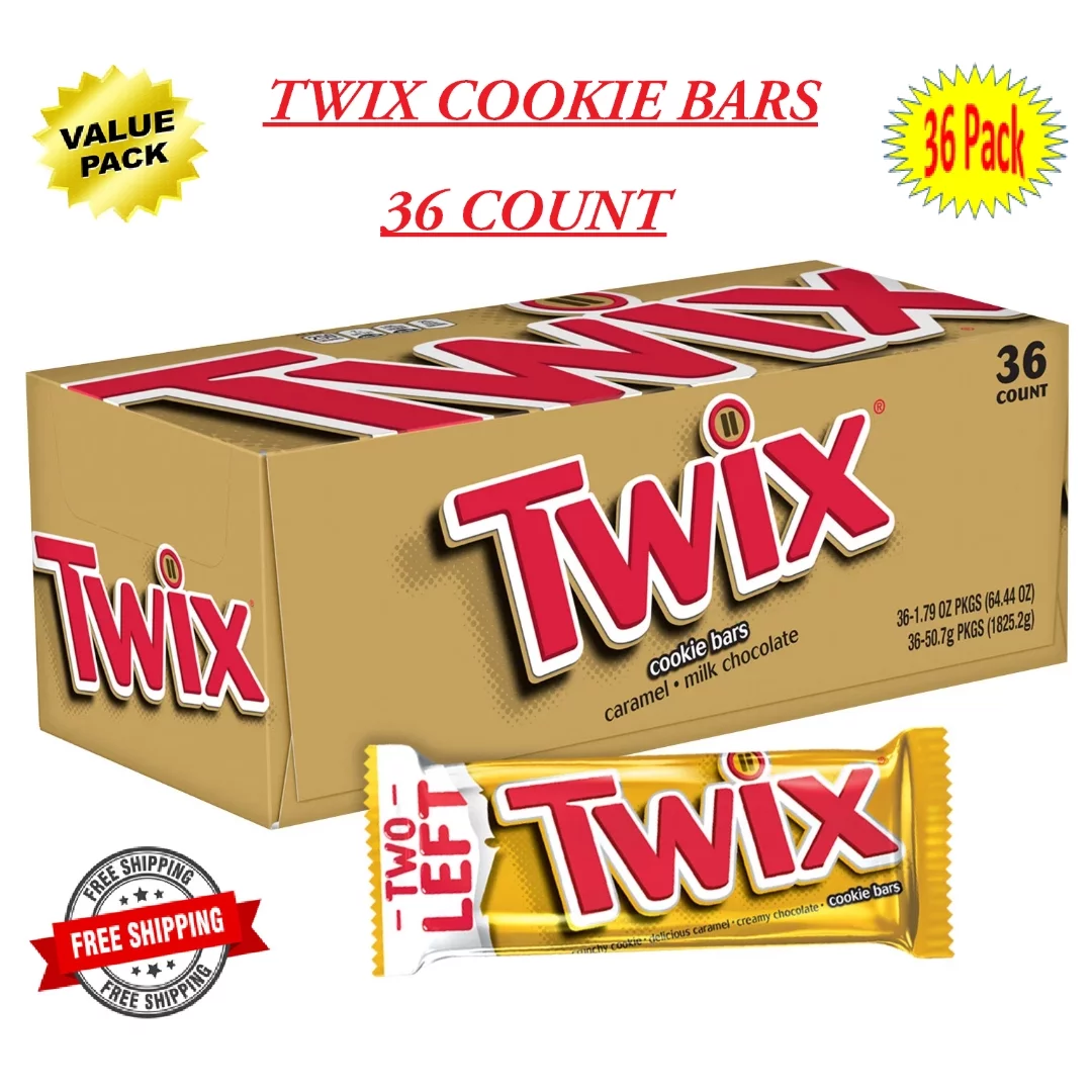 TWIX Caramel Cookie Chocolate Candy Bars 1.79-Ounce - Box of 36 Count - On Sale