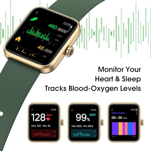 Smart Watch, Fitness Tracker with 45mm Touchcreen, Heart Rate Monitor, Blood Oxygen, Sleep Tracking Fitness Watch IP68 Waterproof Smartwatch for Men Women Compatible with Android iOS