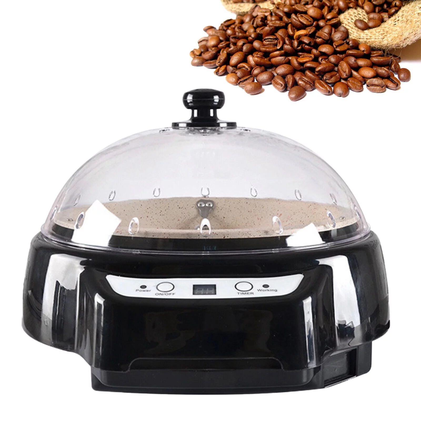 Electric Timed Auto Coffee Beans Roaster Home Coffee Roasting Baking Machine