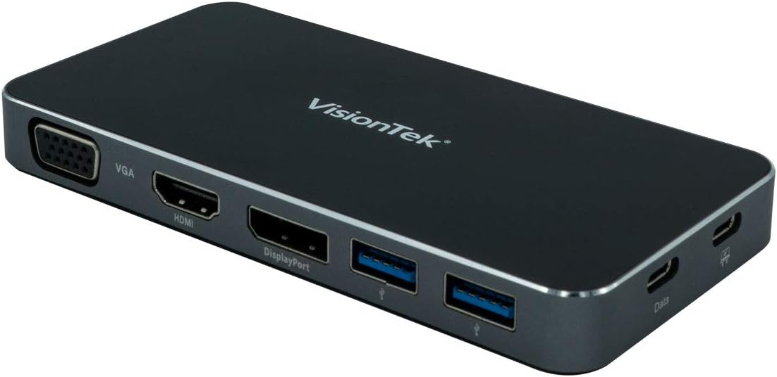 VisionTek VT400 - Dual Display USB-C Docking Station with Power Passthrough