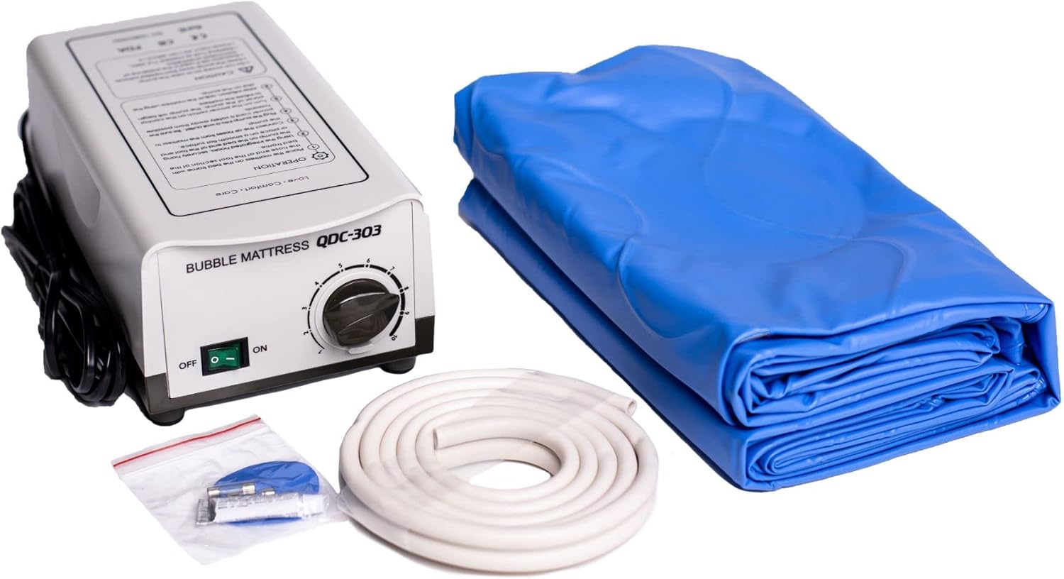 Alternating Air Pressure Premium Medical Grade Mattress Pad - Cooling Bed Topper with Ultra Quiet Electric Pump for Stage 1 Pressure Wound Ulcer and Bed Sore Prevention by Brace Direct