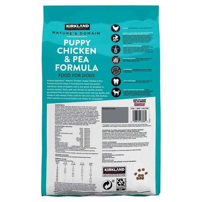 Kirkland Signature Nature's Domain Puppy Formula Chicken & Pea Dog Food 20 lb - Pet Supplies online store