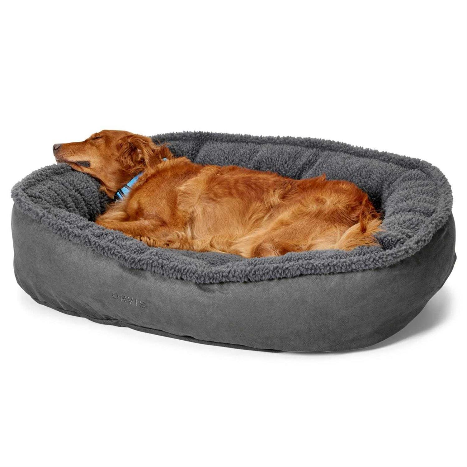 Orvis ComfortFill-Eco Wraparound Dog Bed with Fleece - Pet Supplies online store