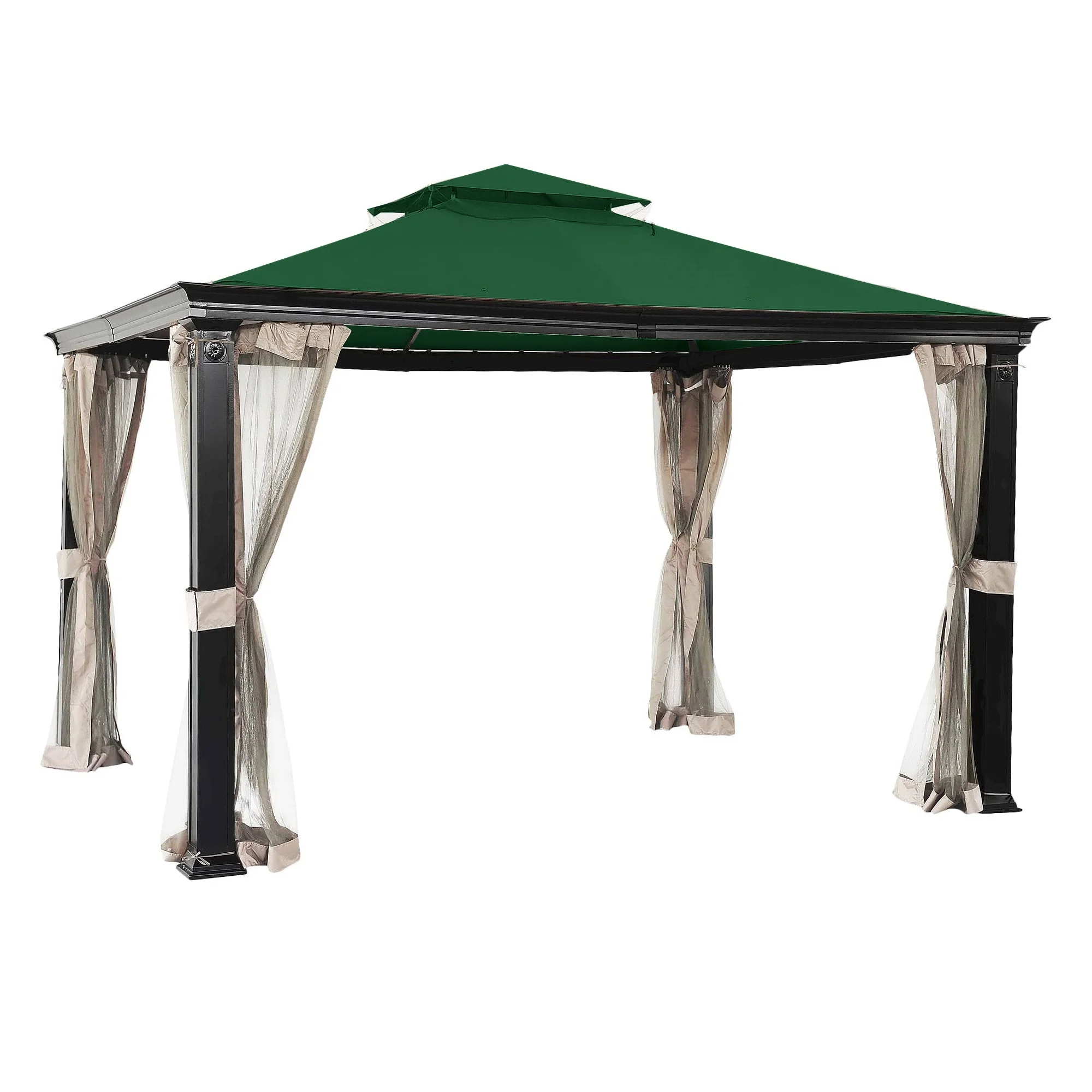 Garden Winds Replacement Canopy Top Cover for the Tivering 10' x 12' Gazebo - Green
