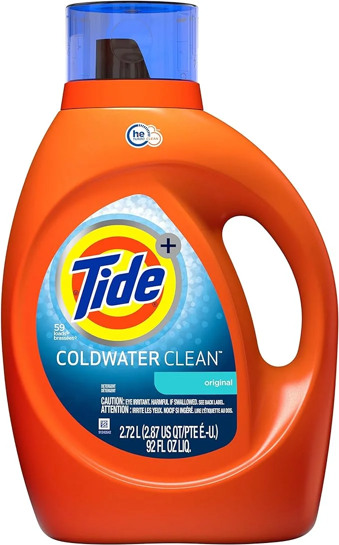 Tide Coldwater Clean Original Scent HE Turbo Clean Liquid Laundry Detergent, 92 oz, 59 loads (Packaging May Vary) - Curated Treasures Market